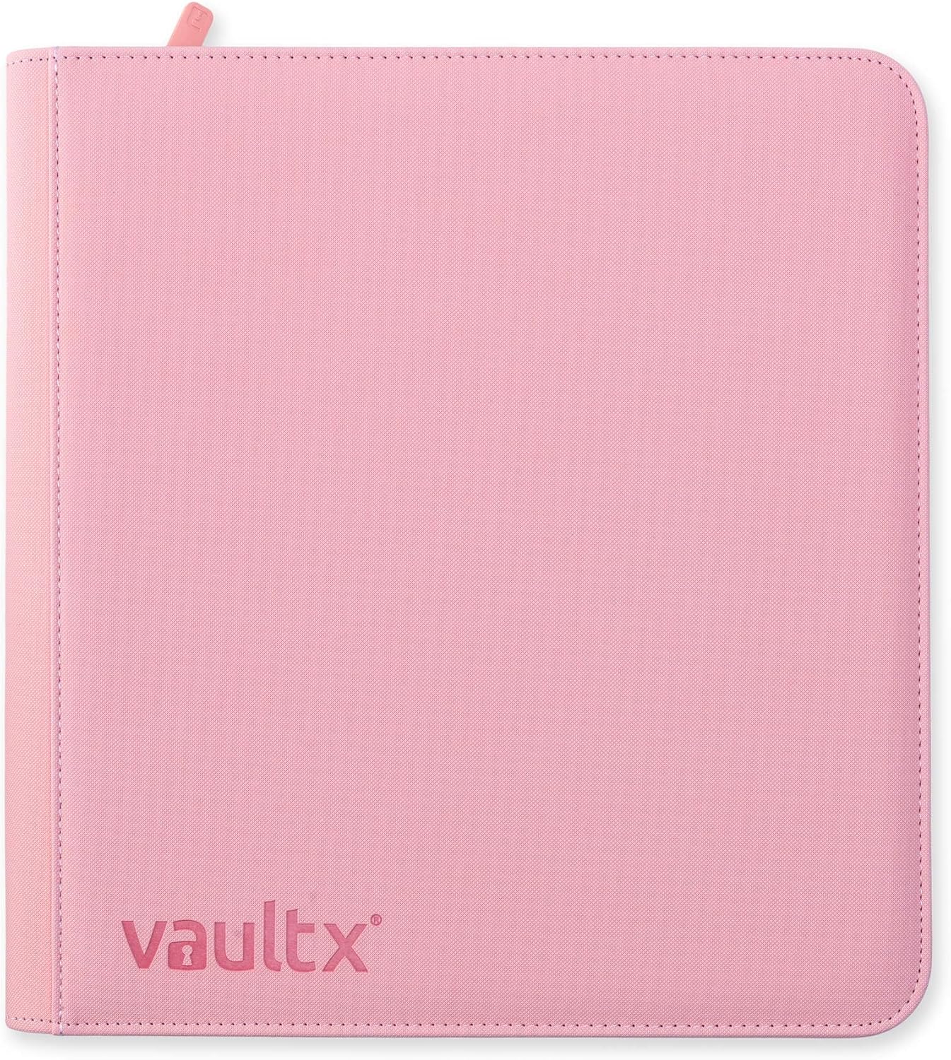 Vault X 12 Pocket Trading Card Zip Binder - 480 cards, Premium Exo-Tec Album Material, 20 Side-Loading Pages, Folder for Collectible Card Games, Sports, TCG (Pink