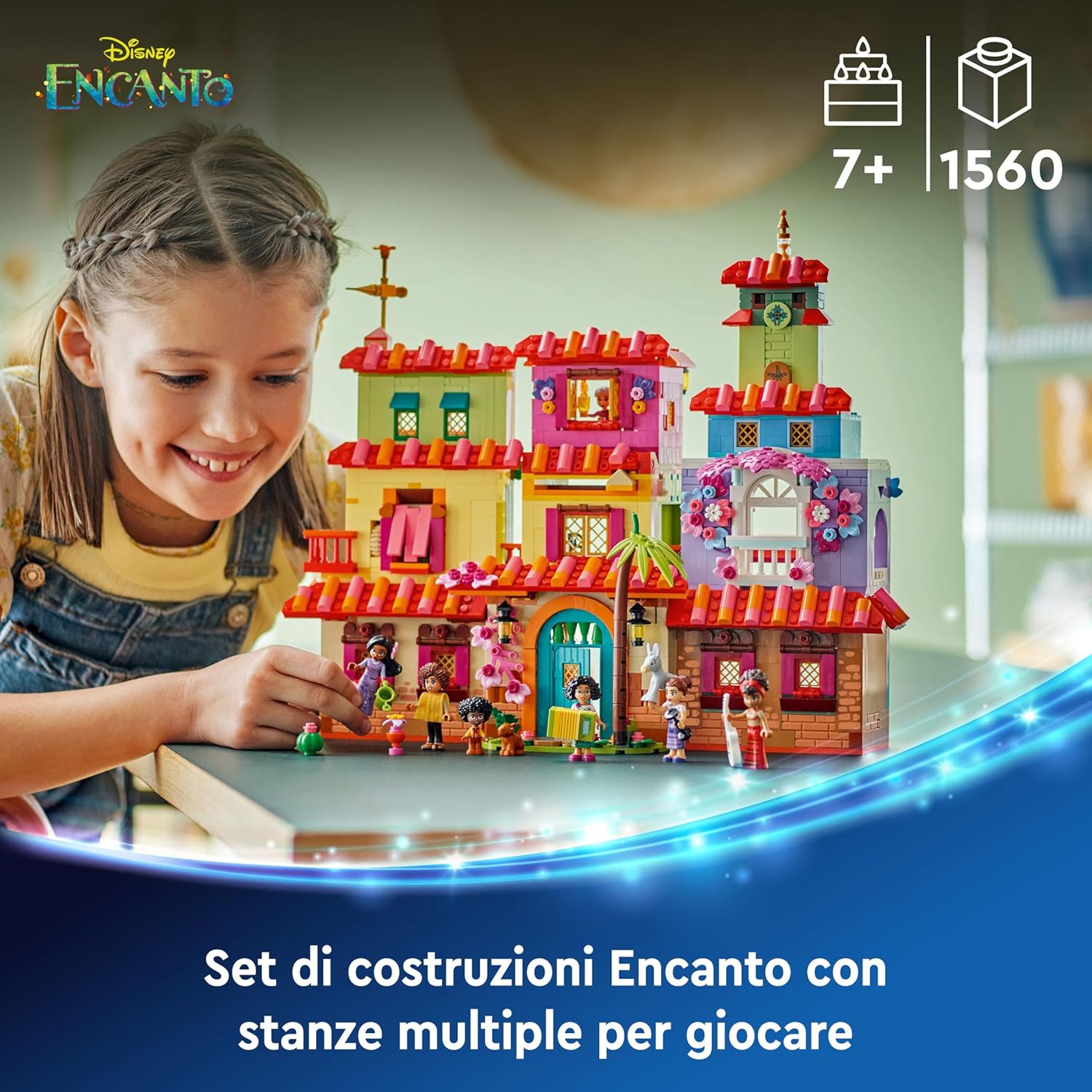 LEGO ǀ Disney Encanto The Magical Madrigal House Building Toy Set for Kids Featuring a Mirabel Princess Mini-Doll Figure, Fun Construction Playset for 7 Plus Year Old Girls and Boys 43245