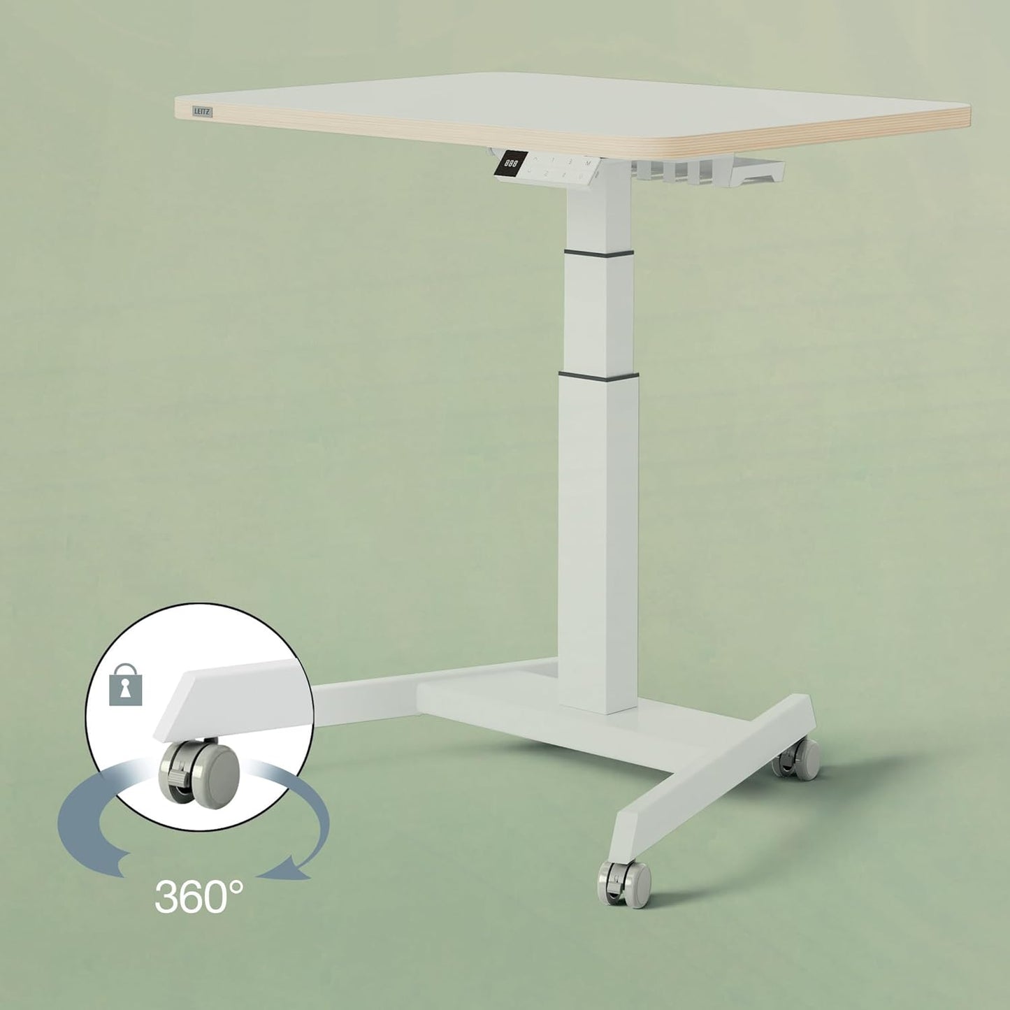 Castor Wheels for Leitz Ergo Electric Sit Stand Desk (Set of 4) - 53740085