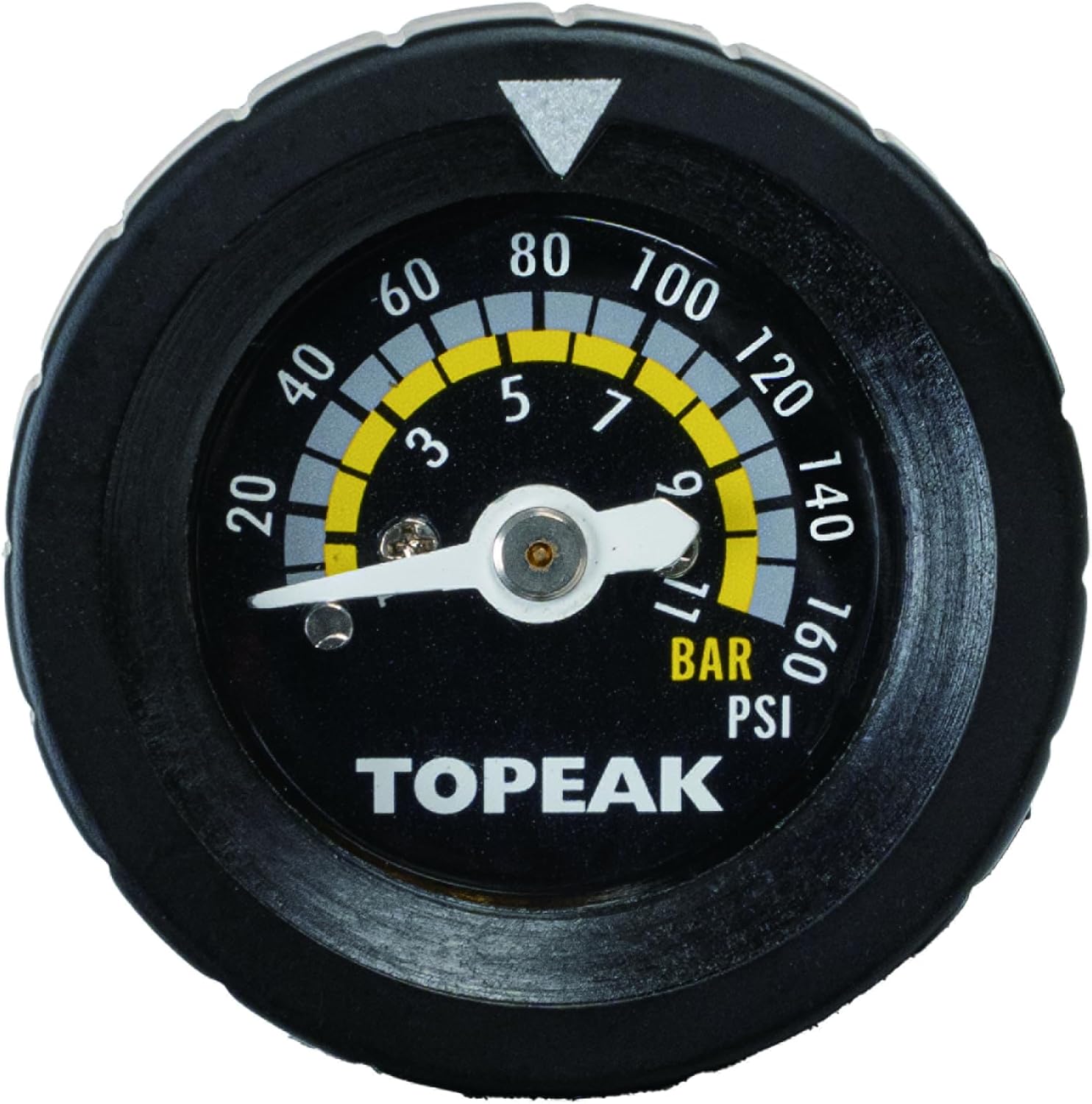 Topeak Morph Turbo Bicycle Tyre Pump with Flip Down Analogue Pressure Gauge, Black