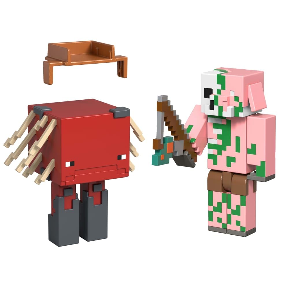Minecraft Core Figure 2-Pack -Zombified Piglin & Minecraft Strider