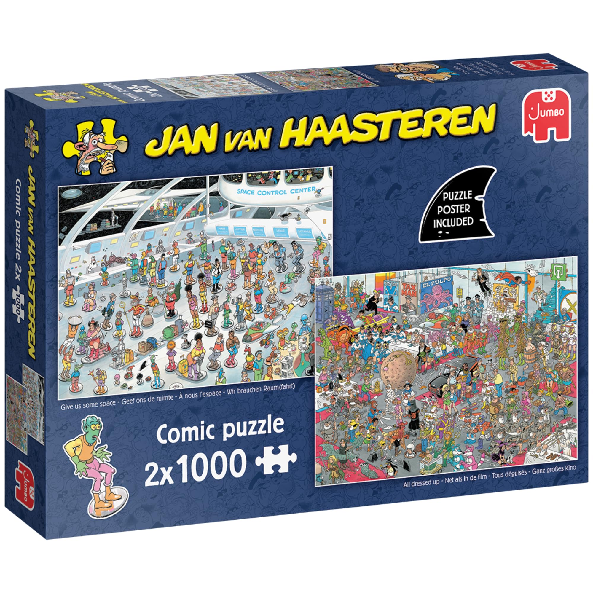 Jumbo - Jan van Haasteren Legpuzzel - Geef ons de ruimte & Net als in de film - 2x1000st.