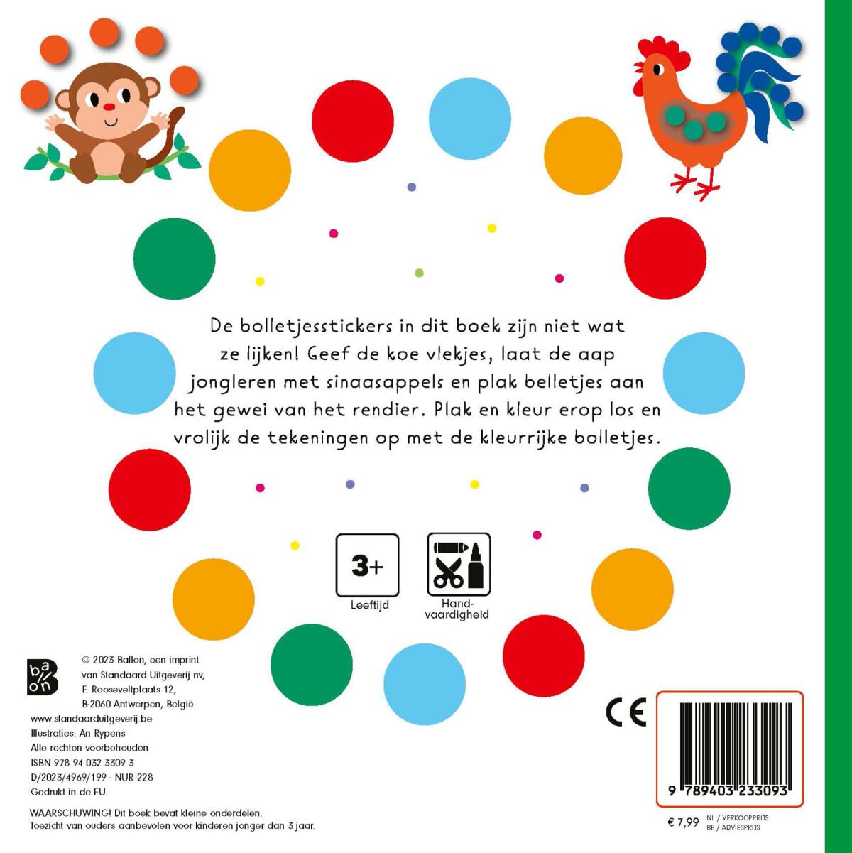 Wins Holland - Bolletjes Stickerboek Allemaal diertjes!