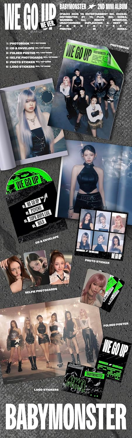 We Go Up - We Version - incl. 72pg Photobook, Folded Poster, 6 Selfie Photocards, Inclusion Envelope, 2 Logo Stickers + Photo Sticker