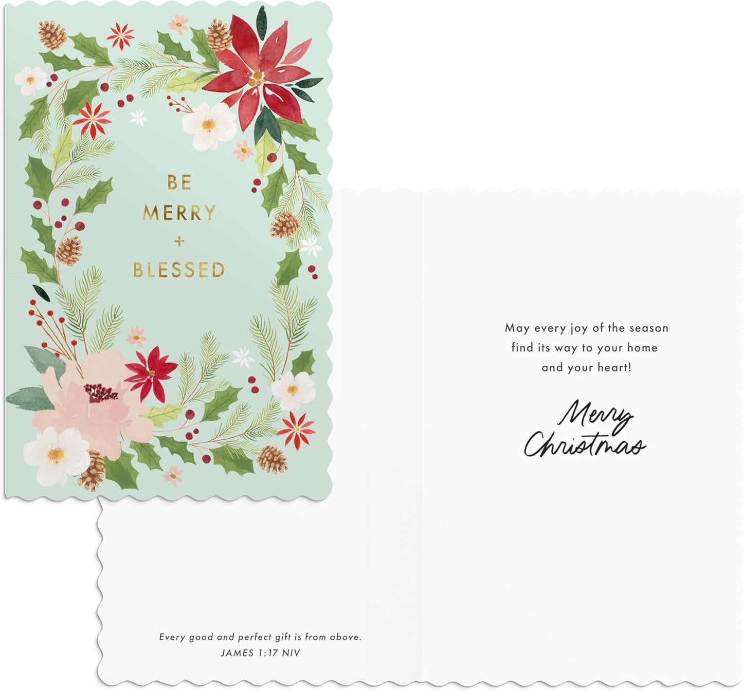 Christmas Boxed Cards: Floral Assortment (Pack of 18)