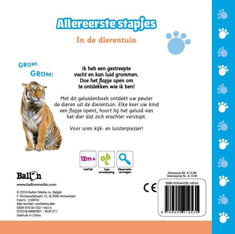 Standaard Uitgeverij - Geluidenboek - In de Dierentuin