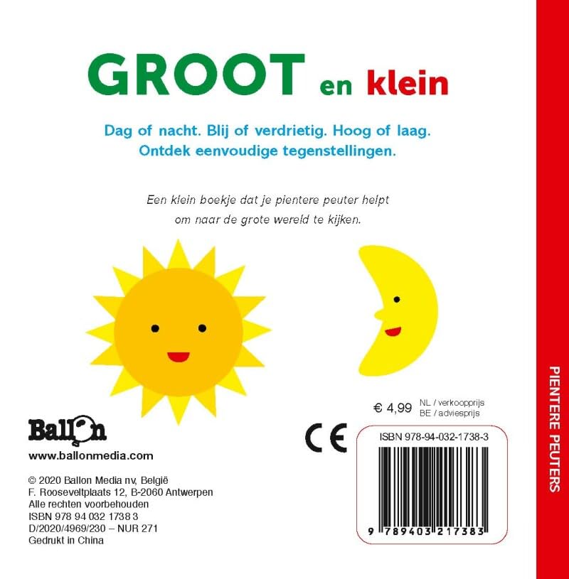 Standaard Uitgeverij - Pientere Peuters Kartonboek - Groot en Klein