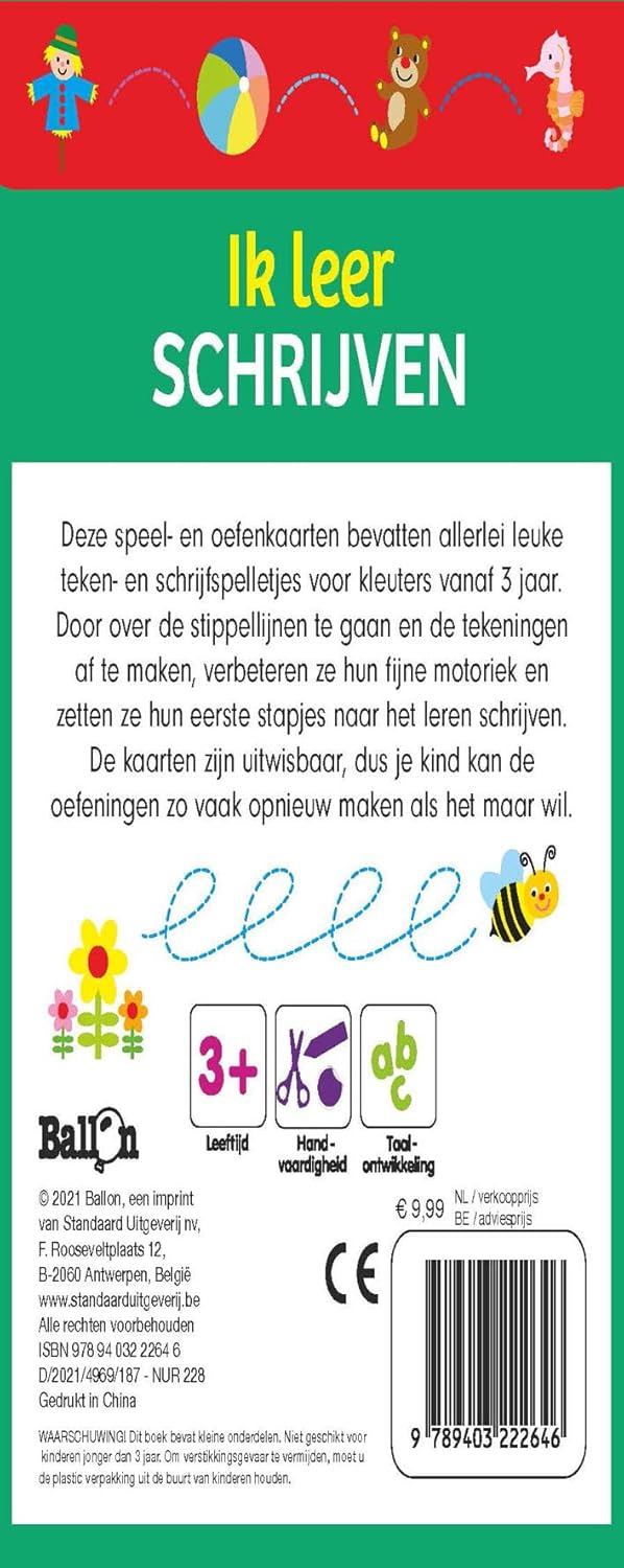 Standaard Uitgeverij - Speel- en leerkaarten - Ik leer schrijven 3+