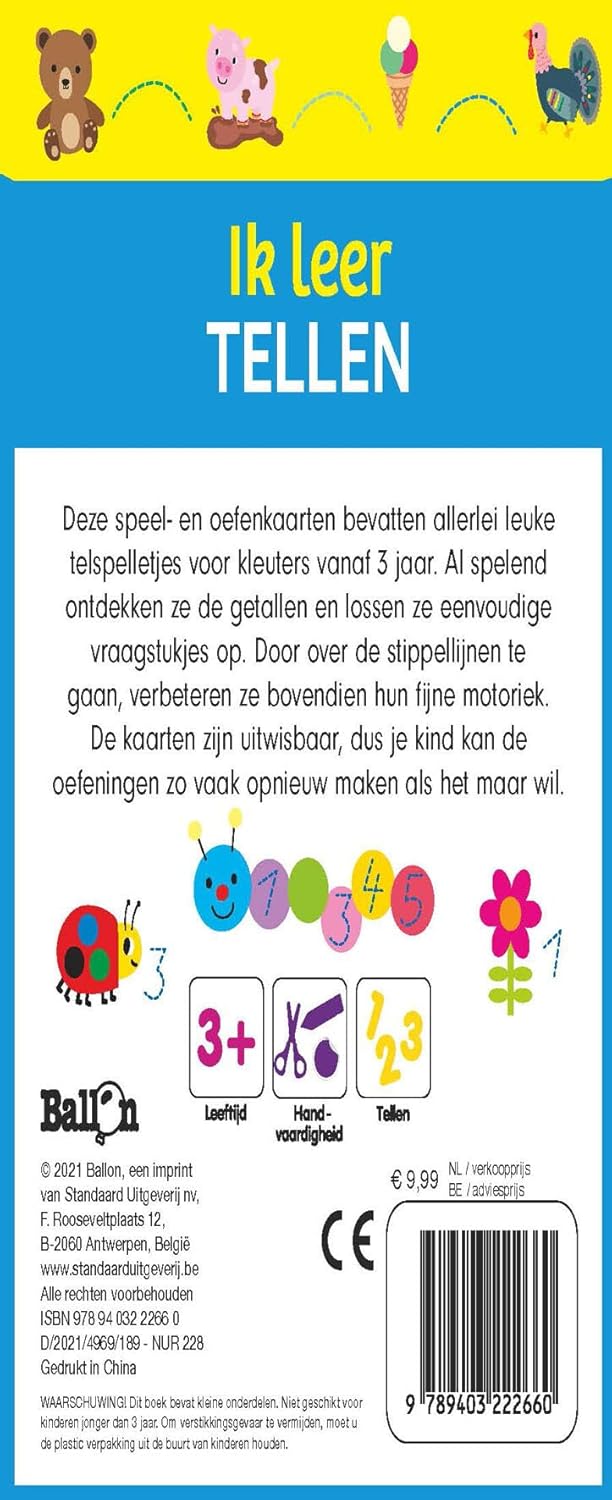 Standaard Uitgeverij - Speel- en leerkaarten - Ik leer tellen 3+