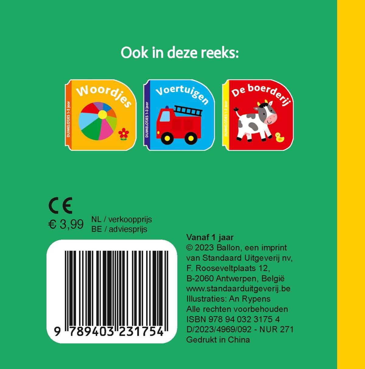 Standaard Uitgeverij - Duimelotjes Dieren - Kartonboekje