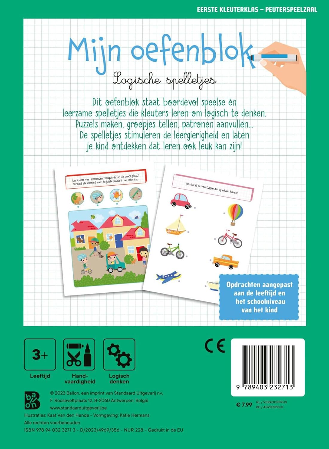 Mijn oefenblok: Logische spelletjes (Eerste kleuterklas - Peuterspeelzaal