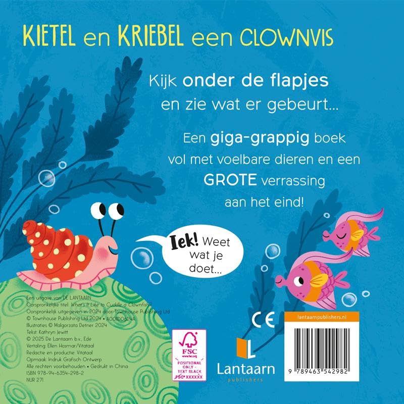 Lantaarn Publishers - Kietel en Kriebel een Clownvis Flapjesboek
