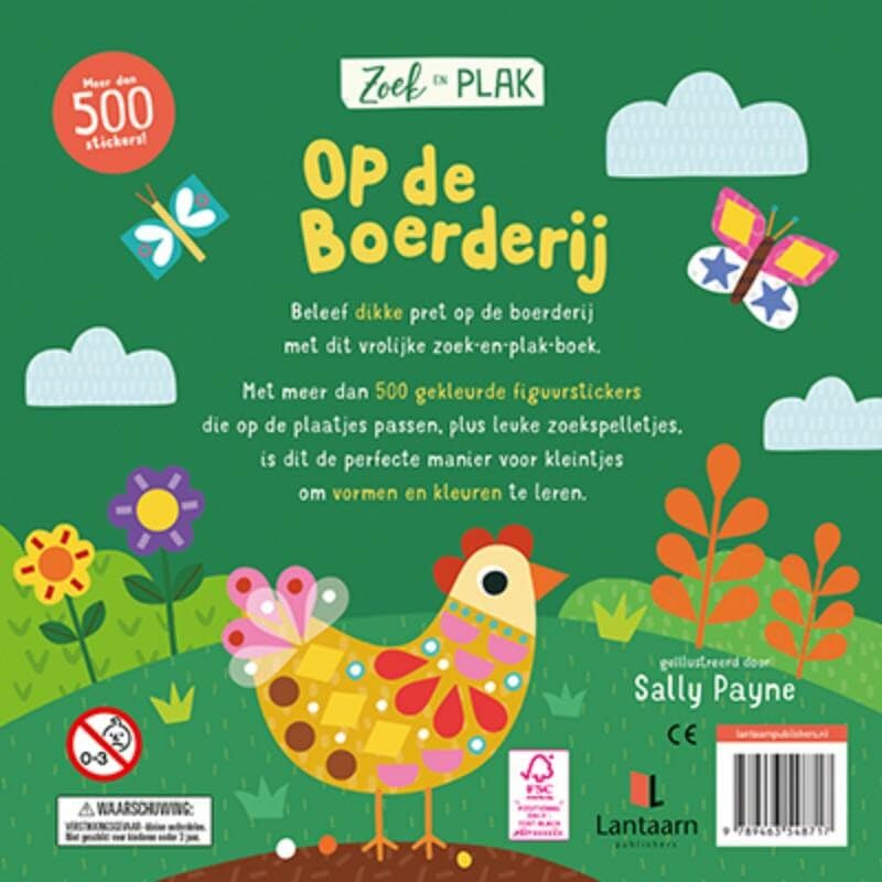 Lantaarn Publishers - Zoek en Plak - Op De Boerderij Stickerboek