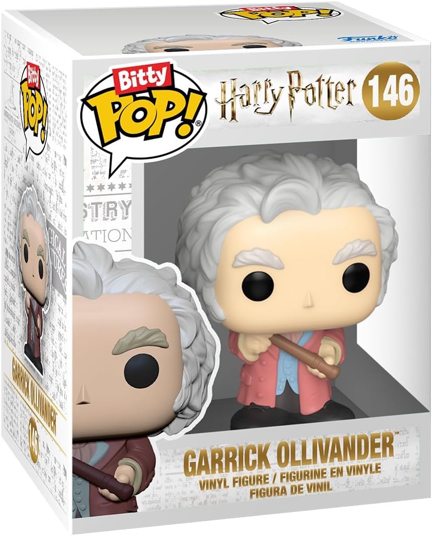 Funko Bitty POP! Starter Set: Harry Potter - 4 Mini Figures - Town - Ride - 6 Pieces - Harry - Hermoine - Ron - Garrick Ollivander - Sammelbare Vinylfigur - Geschenkidee - Offizielles Merchandise