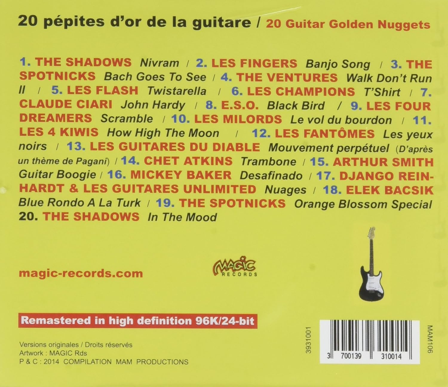20 Pepites d'Or de la Guitare