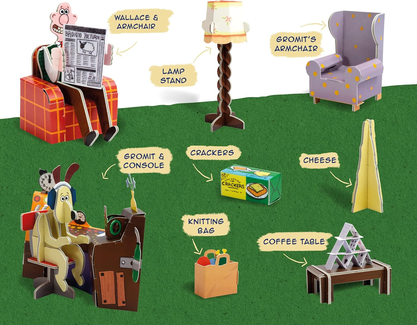 Build Your Own Wallace & Gromit Rocket - from The Movie 'A Grand Day Out' - Cardboard Craft Kit - Ages 10+