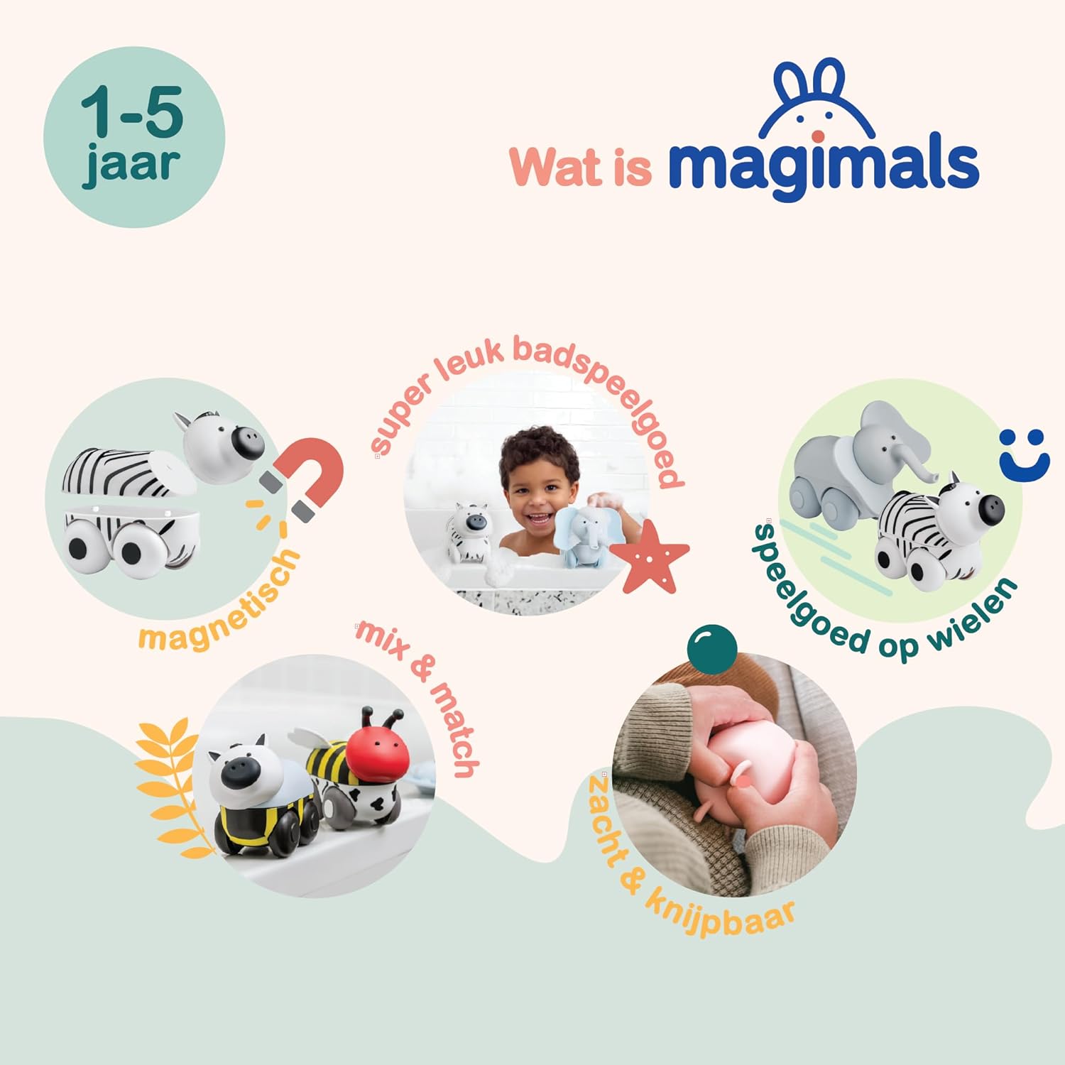 Clics - Magimals Wheely Safari Box - 6dlg.