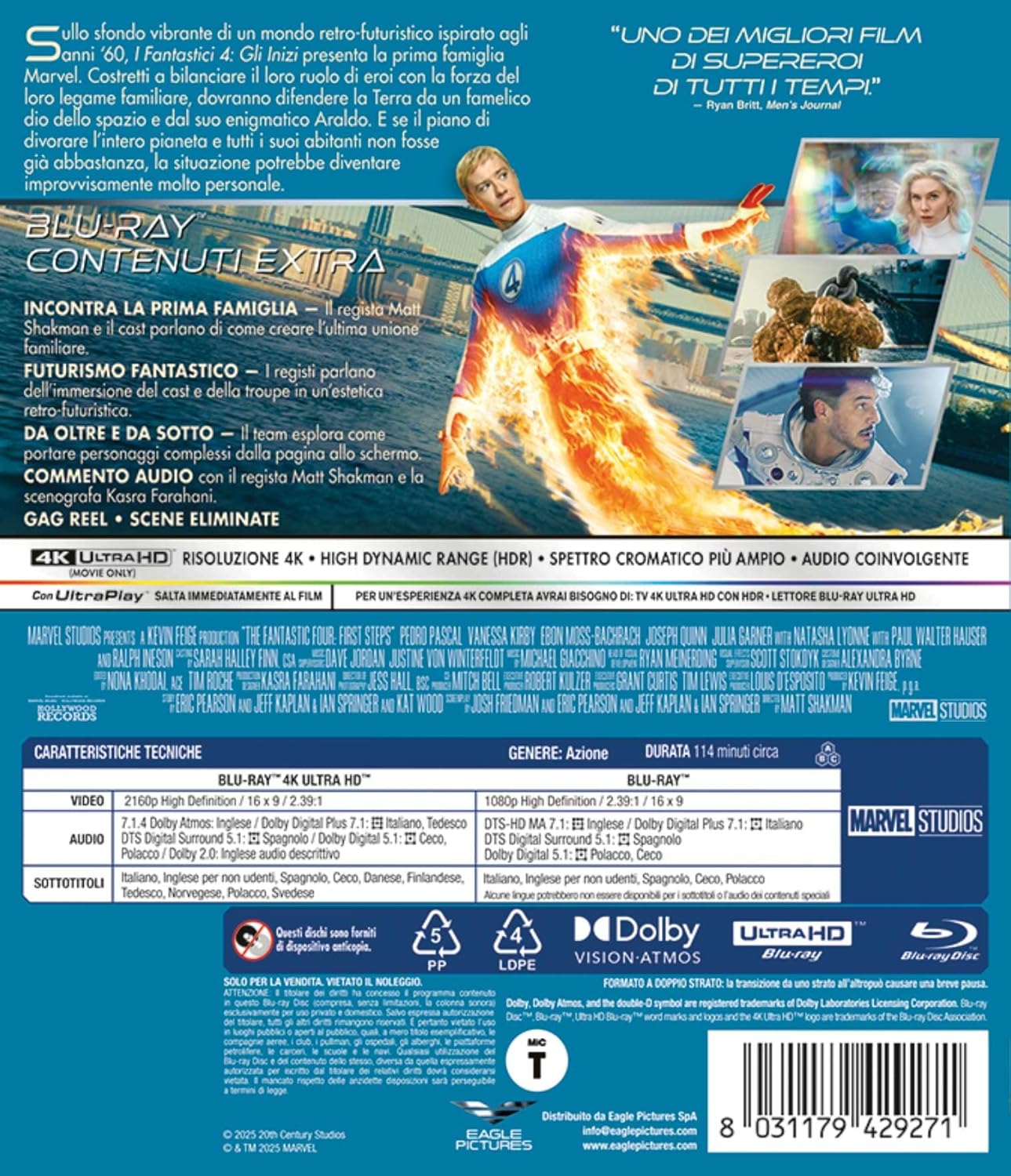 Blu-Ray 4K Uhd Fantastici 4 (I) - Gli Inizi (4K Ultra Hd + Blu-Ray Hd