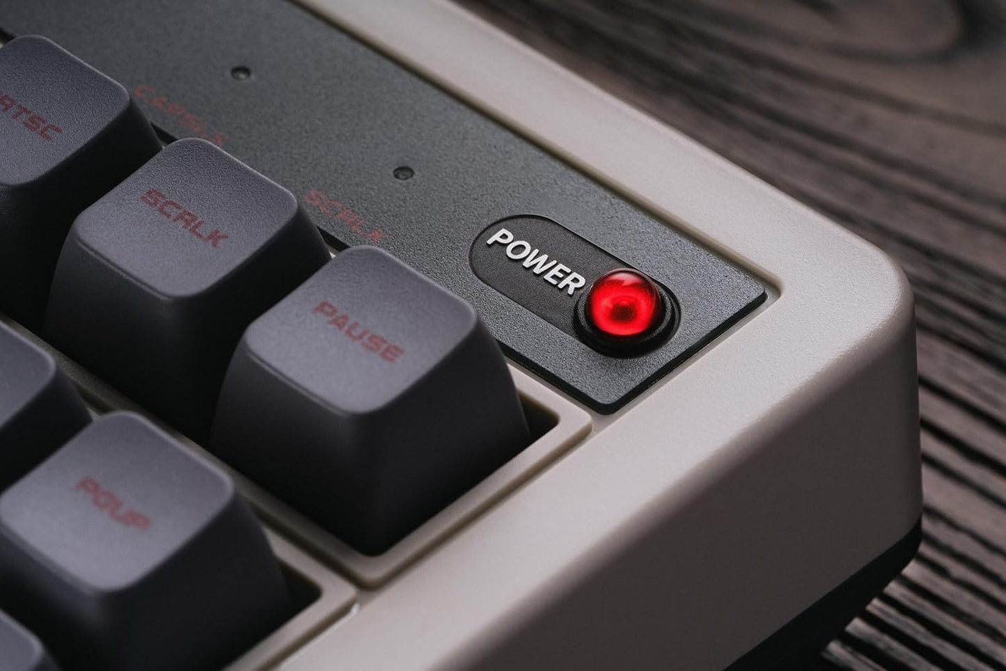 8Bitdo Retro Mechanical Keyboard, Bluetooth/2.4G/USB-C Hot Swappable Gaming Keyboard with 87 Keys, Dual Super Buttons and Super Stick for Windows and Android - ISO UK Layout - N Edition