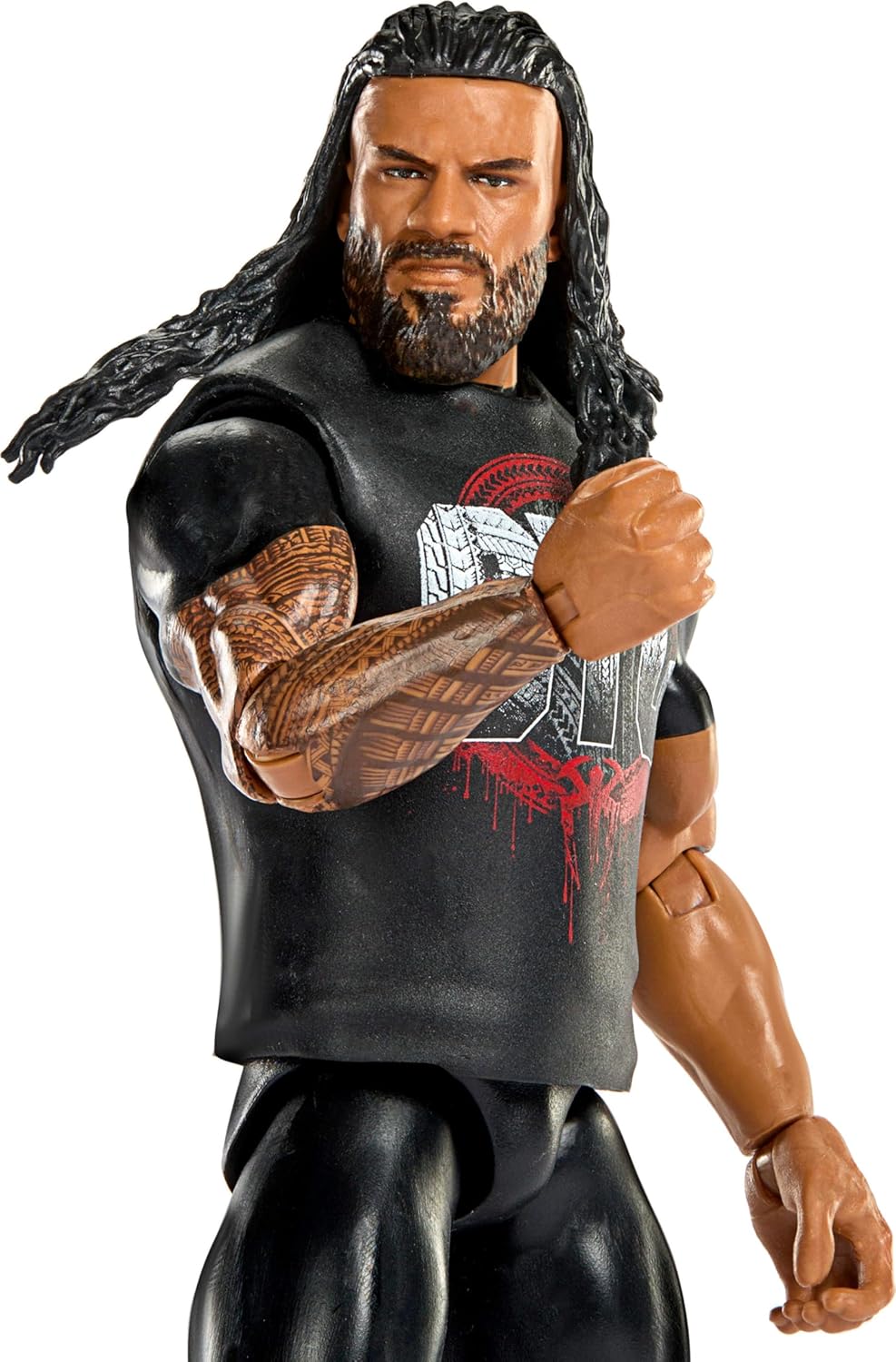 Mattel WWE Roman Reigns Action Figure, Main Event Series #160, 6-inch Collectible Superstar with 14 Articulation Points & Life-Like Look, JHH82