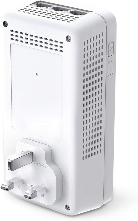 TP-Link TL-WPA8631P AV1300Mbps WiFi Extender Booster, Dual-Band WiFi Extender, 3x Gigabit Ports, Gigabit Passthrough Powerline Up To 867 Mbps on 5 GHz and 300 Mbps on 2.4 GHz, 2x 2 MIMO, Plug & Play