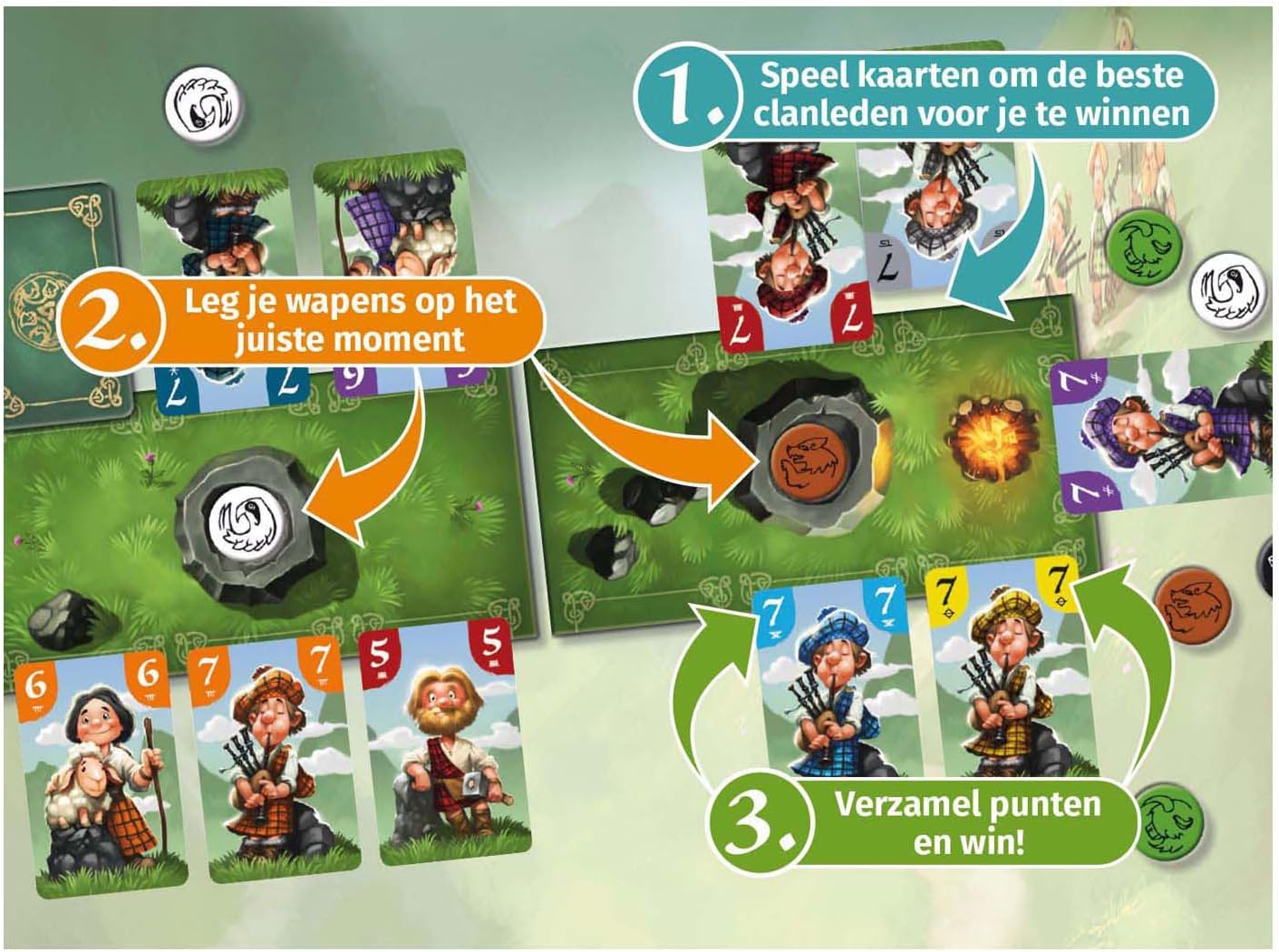 White Goblin Games - Sluwe Schotten - Kaartspel