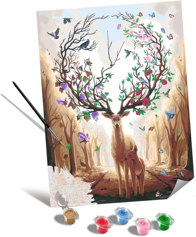 Ravensburger 23910 CreArt Numbers 23910-Magnificent Encounter Painting on Canvas from 12 Years