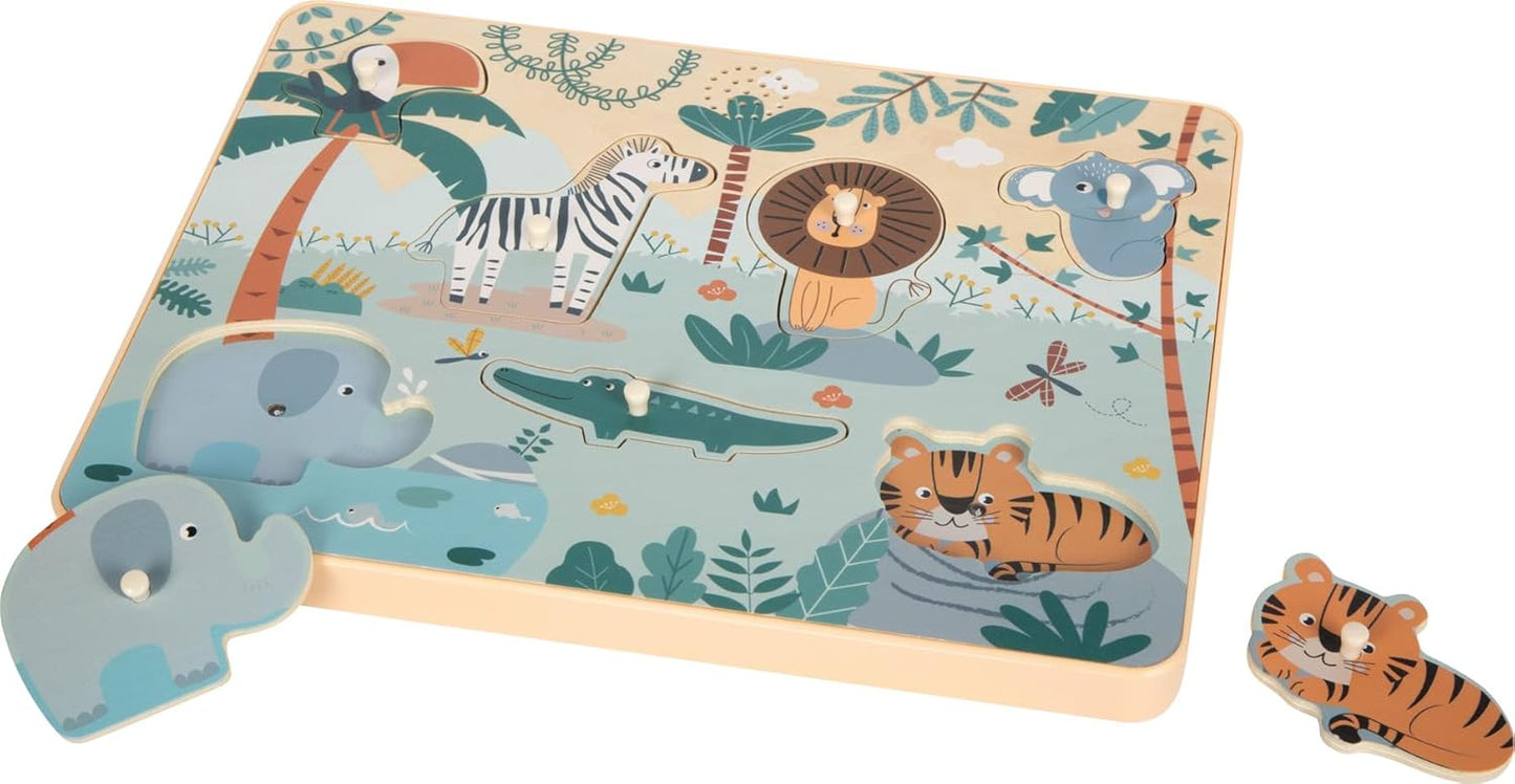 Small Foot - Small Foot - Houten Dierengeluiden Puzzel Safari