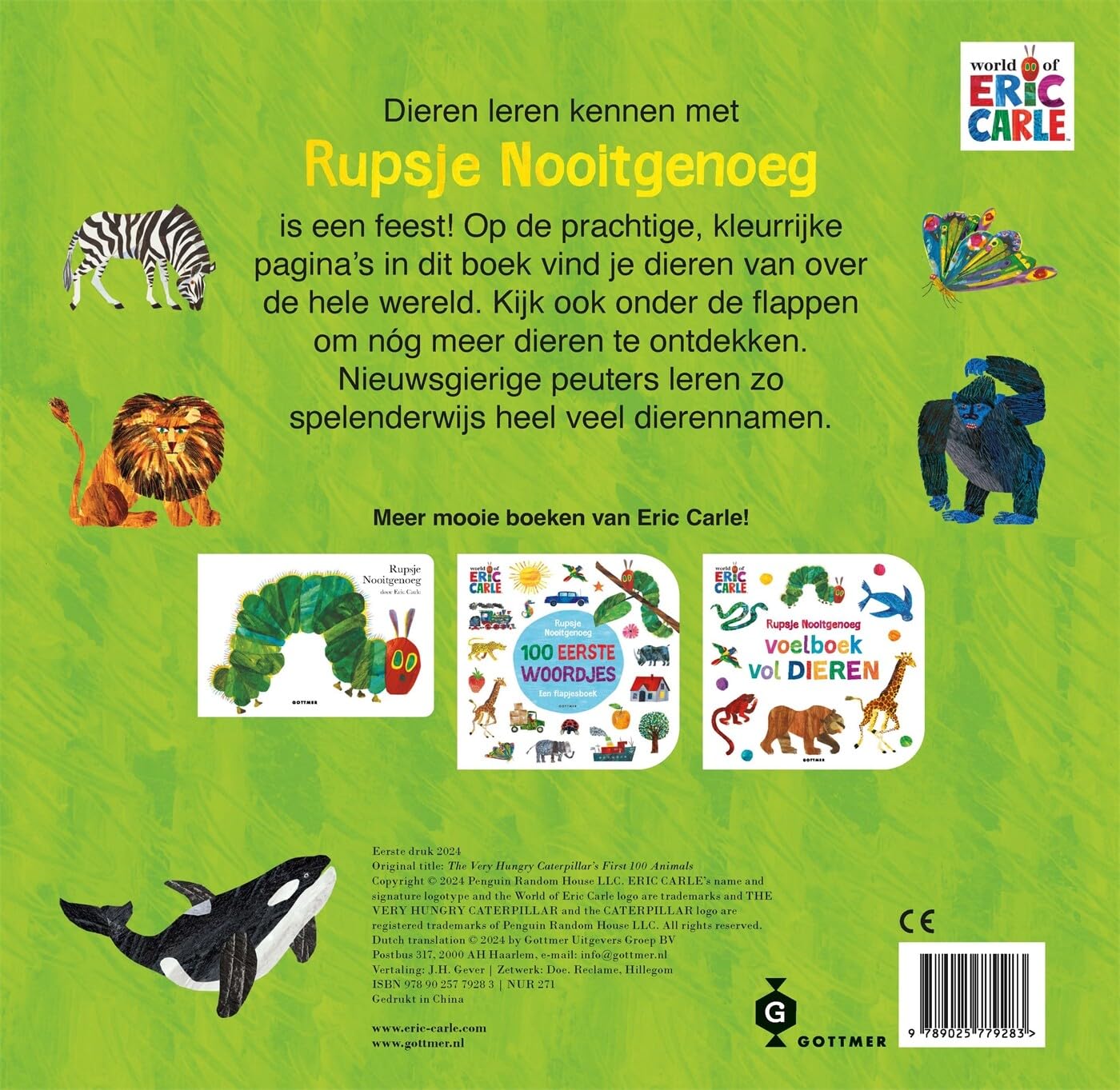 Gottmer Uitgevers Groep - Rupsje Nooitgenoeg - 100 eerste dieren