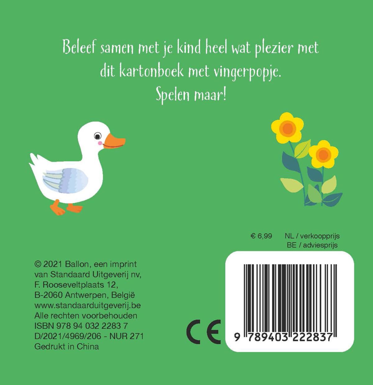 Standaard Uitgeverij - Kartonboek met Vingerpopje - Kuikentje Zoekt Zijn Mama