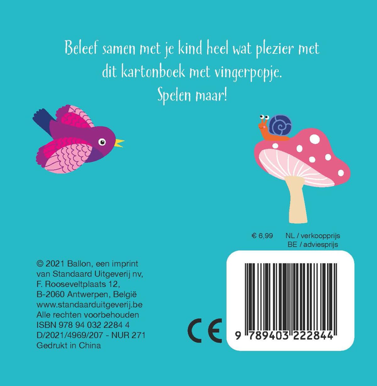 Standaard Uitgeverij - Kartonboek met Vingerpopje - Katje en het Bolletje Wol