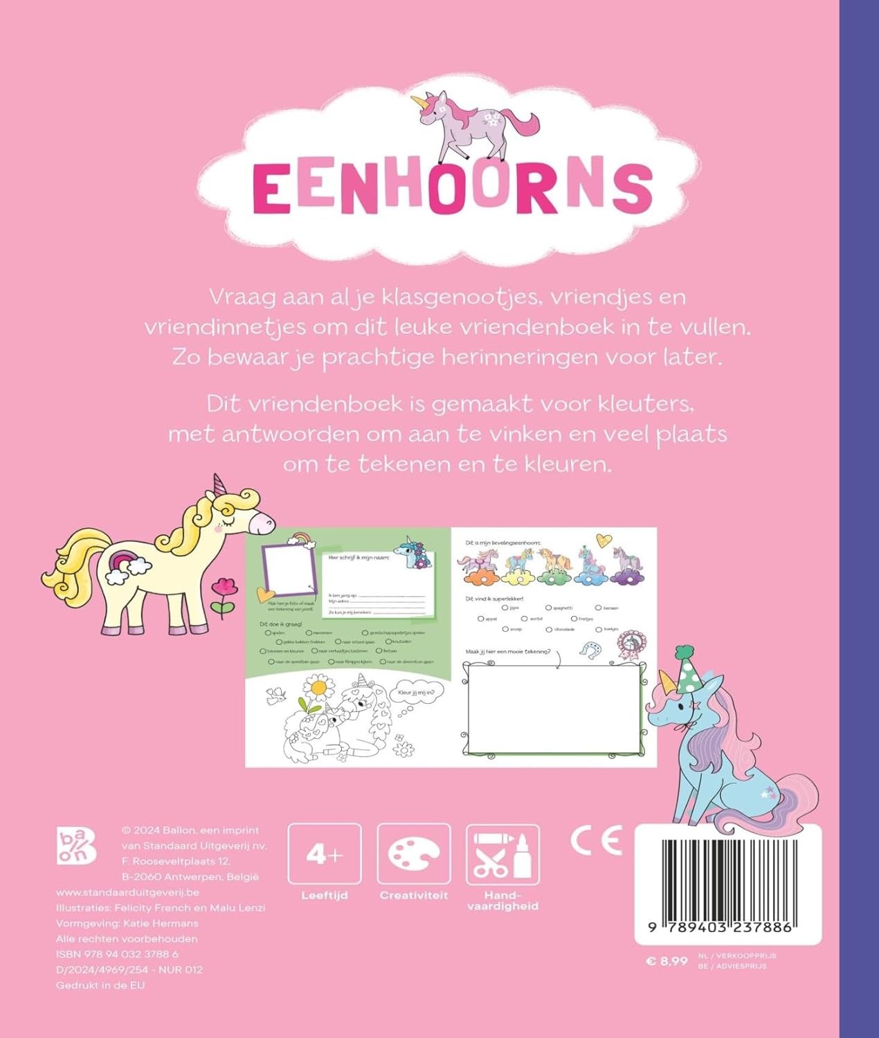 Standaard Uitgeverij - Mijn Eerste Vriendenboek - Eenhoorns