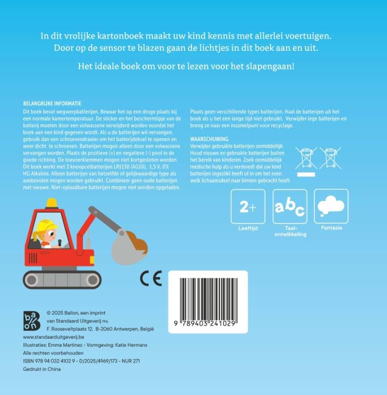 Standaard Uitgeverij - Mijn lichtjesboek - Voertuigen 2+