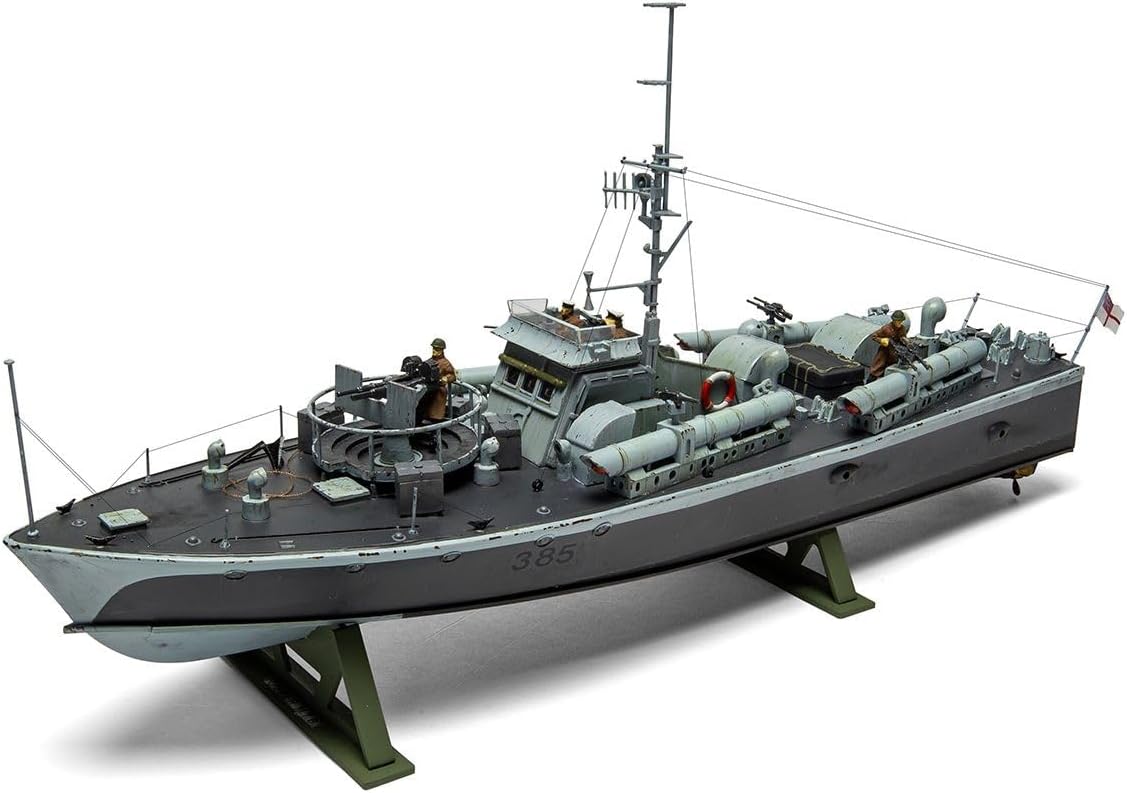 Airfix Vintage Classics Set - A05280V Vosper M.T.B - Plastic Model Watercraft Kits for Adults & Children 8+, Set Includes 189 Pieces - 1:72 Scale Model Boat Sets
