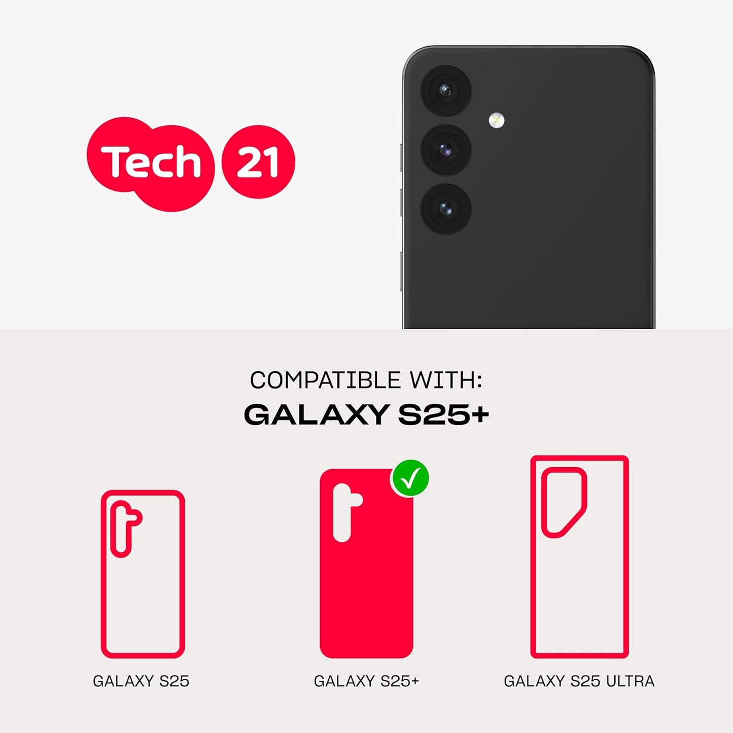 Tech21 EvoLite case voor Samsung Galaxy S25+ - Ultra Thin - Zwart