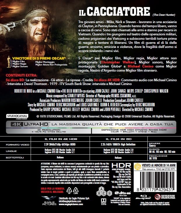Blu-Ray 4K Uhd Cacciatore (Il) (4K Ultra Hd + Blu-Ray Hd