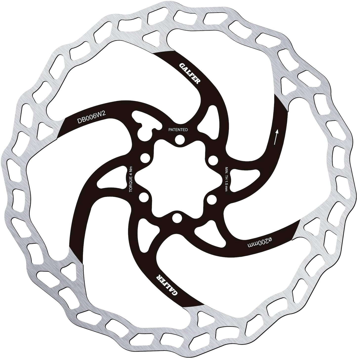 Galfer 6b 2.0 Mm Brake Disc 200 mm