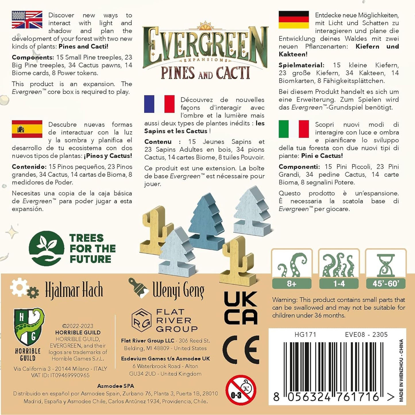 Horrible Guild: Evergreen: Pines and Cacti Expansion - Set of 2 Modular Expansions, Tree Growing Abstract Strategy Board Game, Ages 8+, Players
