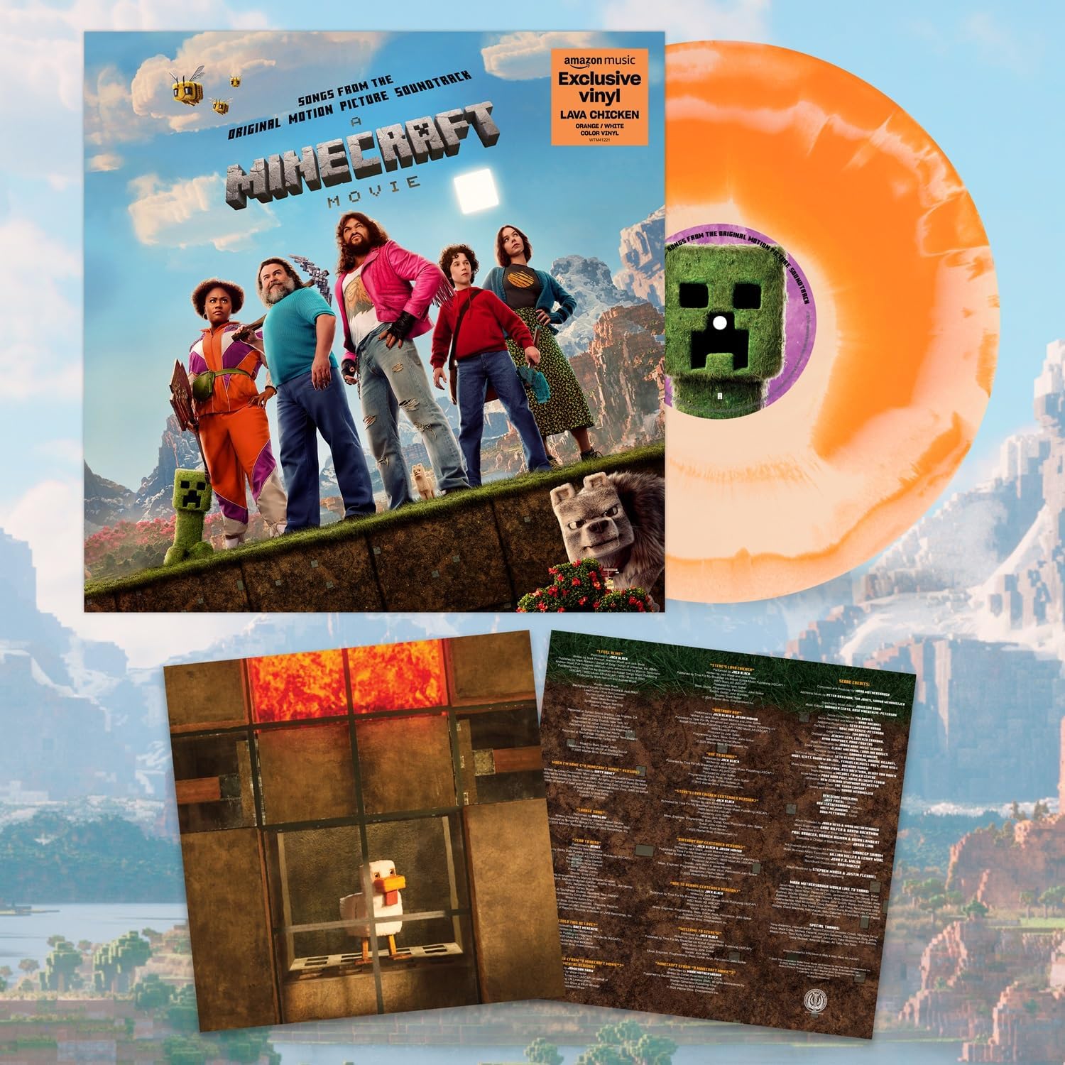 Various Artists - A Minecraft Movie (Songs from the Original Motion Picture Soundtrack) Amazon Exclusive Orange & White Vinyl