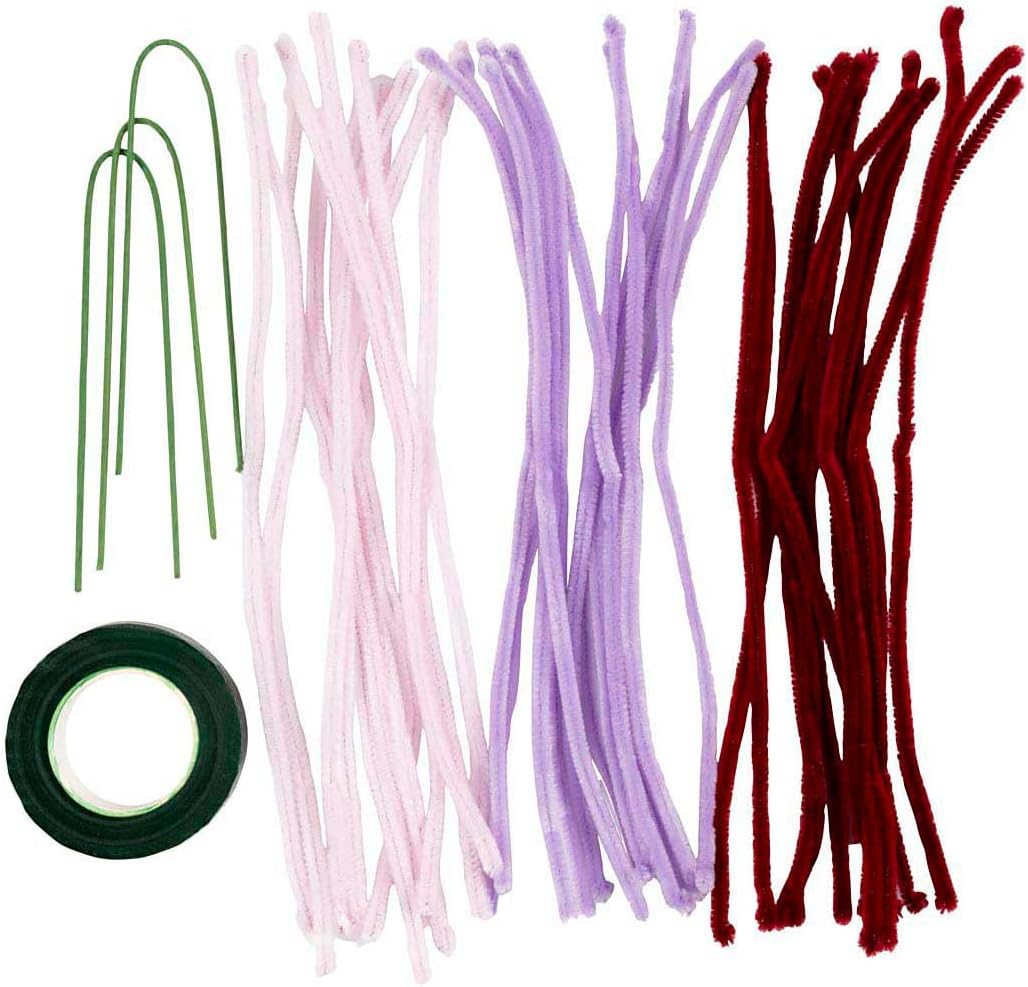 Mini Chenille Spider Lily Handmade Flower Kit | All Materials & Instructions by Filoro Crafts
