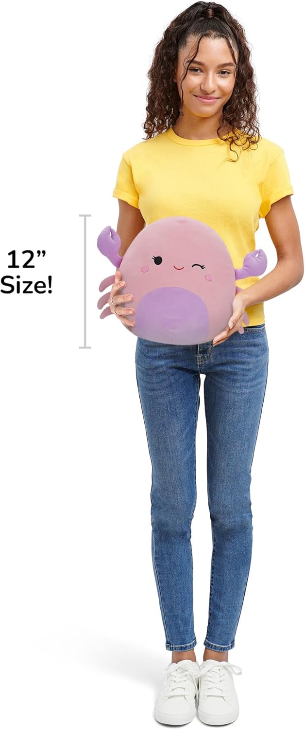 Squishmallows Original 12-Inch Cosmina the Winking Pink Crab | Collectable Cute Plush Toy, Cuddly Toys for Children, Soft Toys, Cute Teddies Suitable for Girls and Boys Ages 3