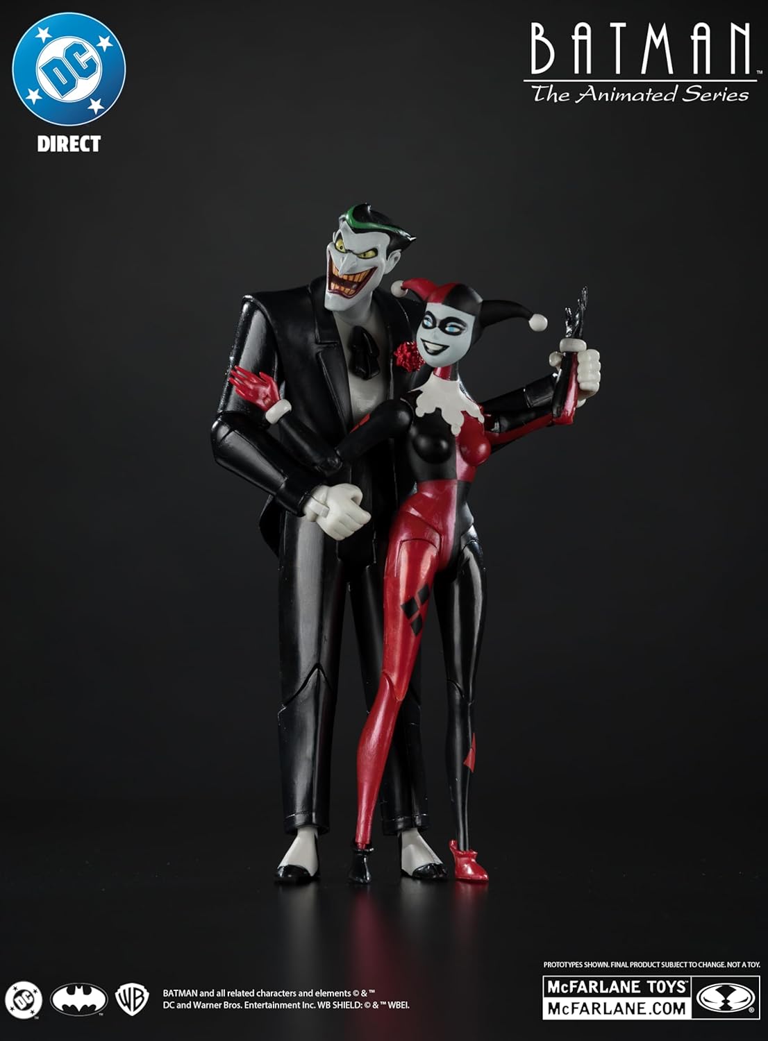 Batman: The Animated Series Dc Direct Action Figures Harley Quinn & The Joker (Mad Love) (Gold Label) 18 Cm