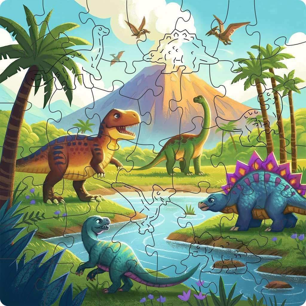 Ravensburger - Ravensburger Houten Legpuzzel Dinosaurus - 44st.