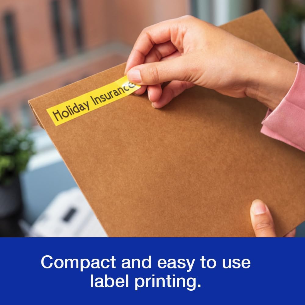 Brother PT-D410 Versatile Desktop Label Printer | P-Touch Desktop Labeller | QWERTY Keyboard | Highly Durable Labels up to 18mm Wide, UK Plug