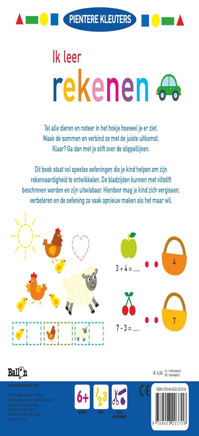 Standaard Uitgeverij - Ik Leer Rekenen Wipe and Clean 6+