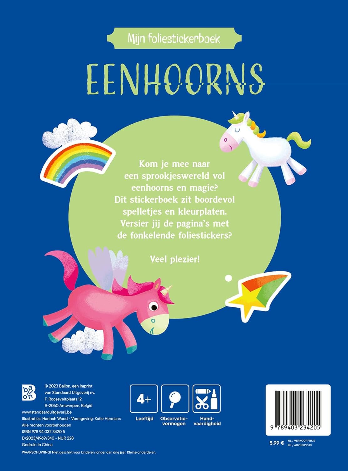 Standaard Uitgeverij - Foliestickerboek Eenhoorns