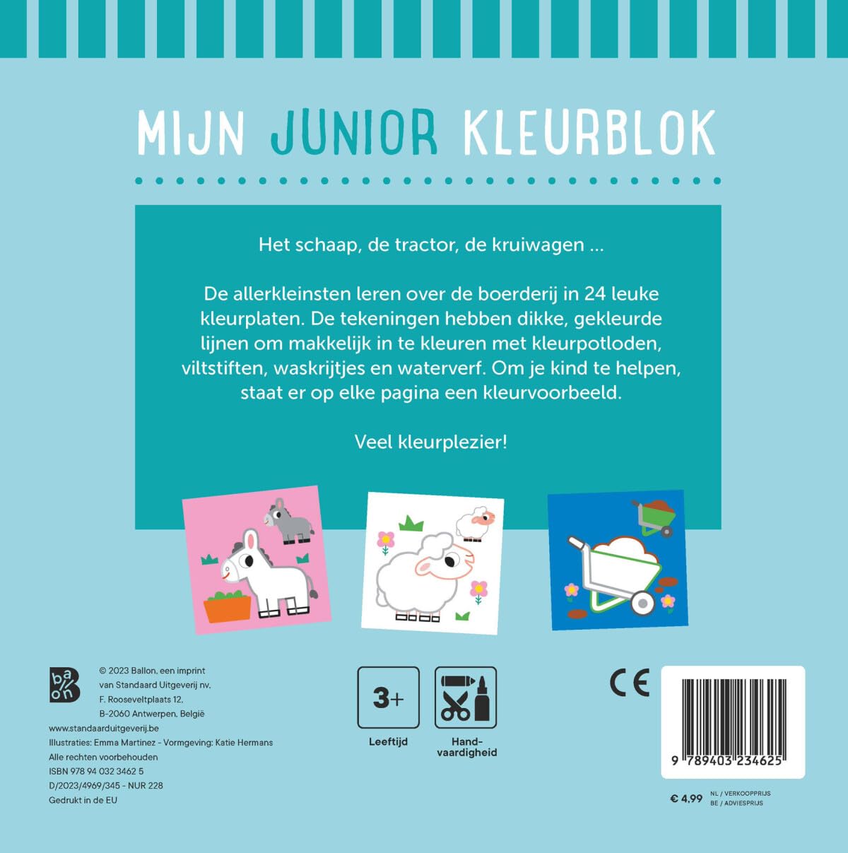 Standaard Uitgeverij - Mijn Junior Kleurblok - De Boerderij 3+