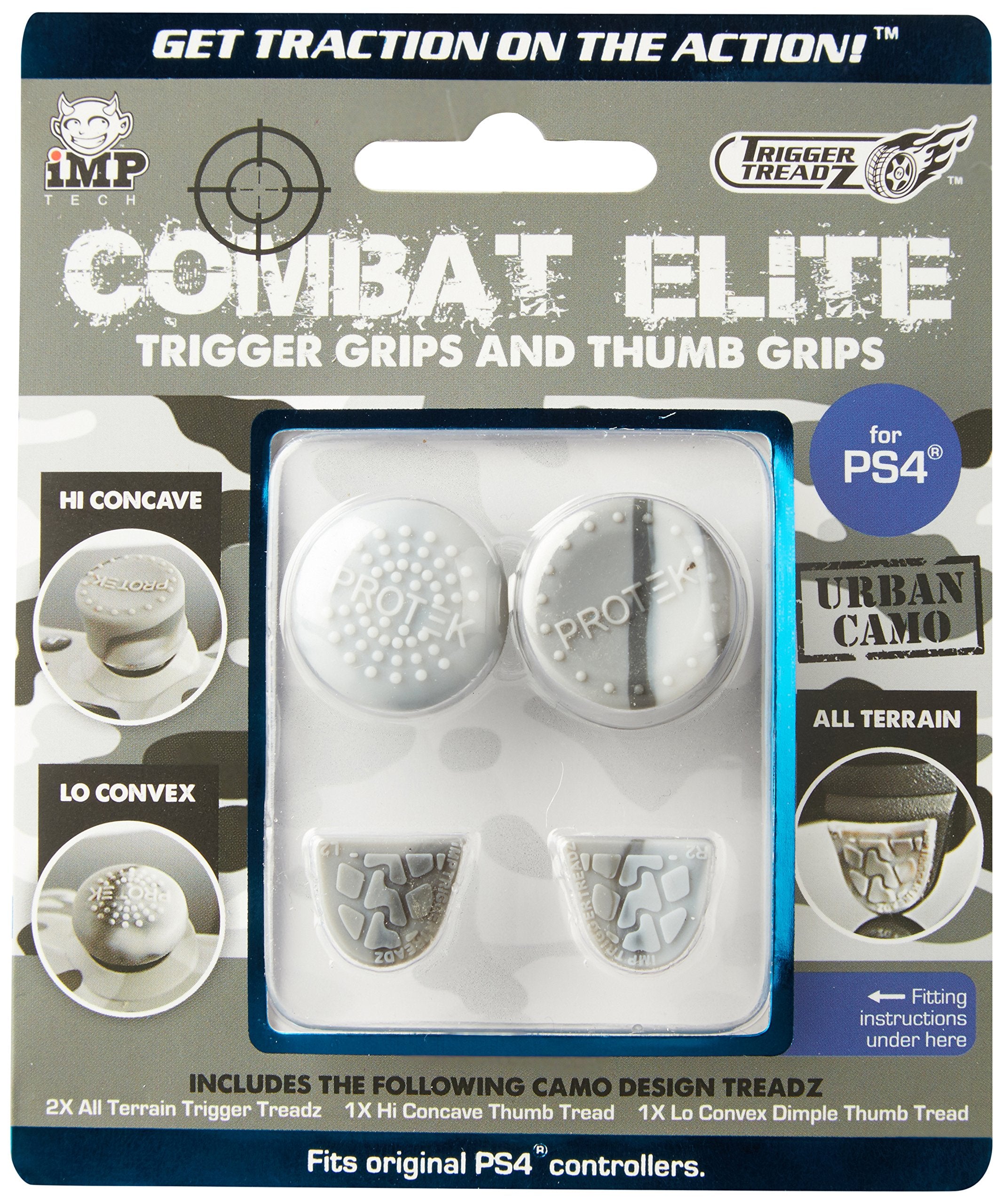Trigger Treadz Combat Elite Thumb & Trigger Grips Pack - Urban Camo (PS4) Combat Elite Urban Treadz (PS4)