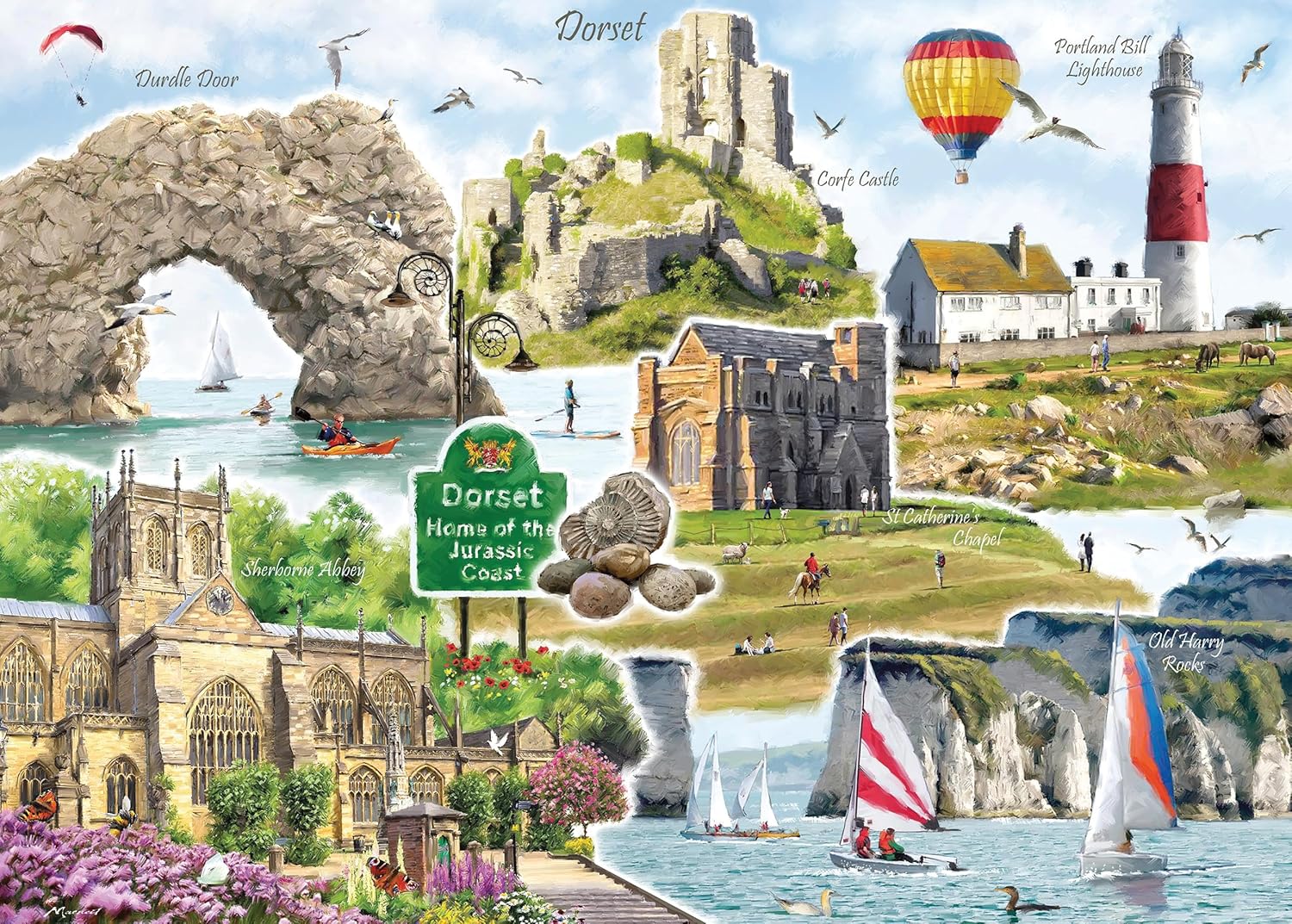 Otter House Gift Jigsaw Puzzle 1000 Piece - Dorset Montage