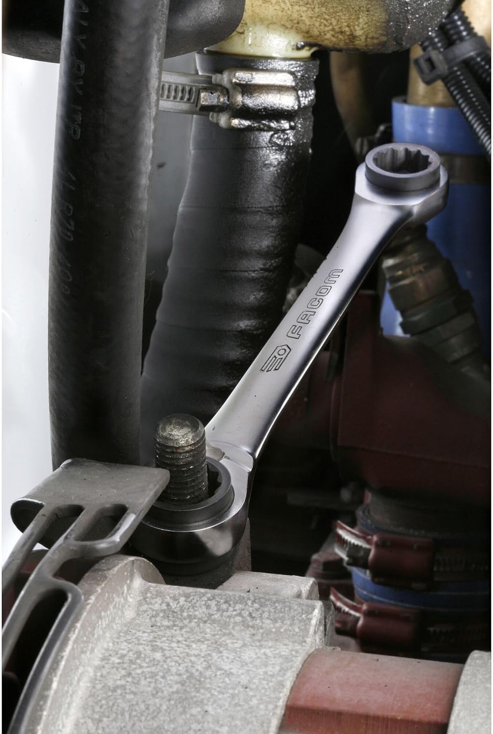 Facom 4-In-1 Double Box-End Ratchet Wrench, 8 X 10 - 12 X 13 Mm 64C.S1